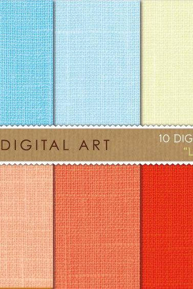 Digital Papers - Linen - Macaw