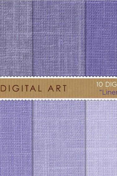 Digital Papers - Linen - Purple Shades