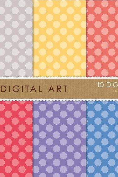 Digital Papers - Soft Dots Big