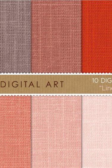 Digital Paper - Linen - Red Shades