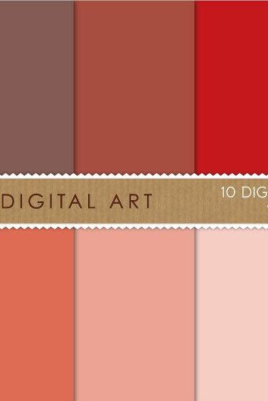 Digital Papers Red Shades 12x12 inches - INSTANT DOWNLOAD - Buy Any 2 Packs Get 1 Free