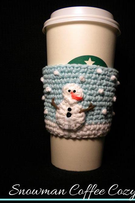 Snowman Coffee Cozy Pattern