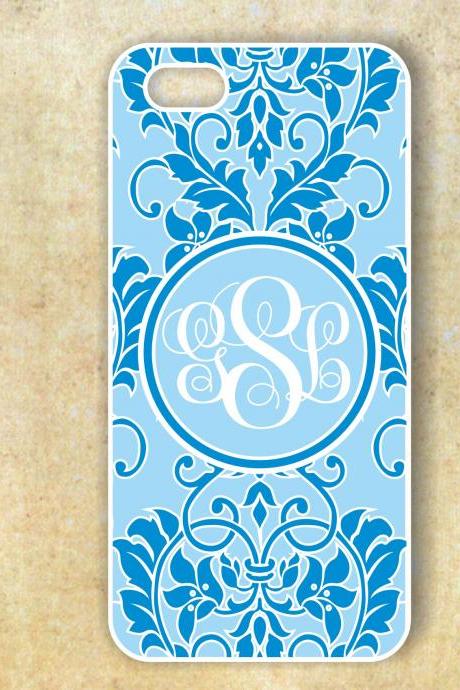 Monogrammed damask Iphone 5 case - Personalized Hard Cases for iphones