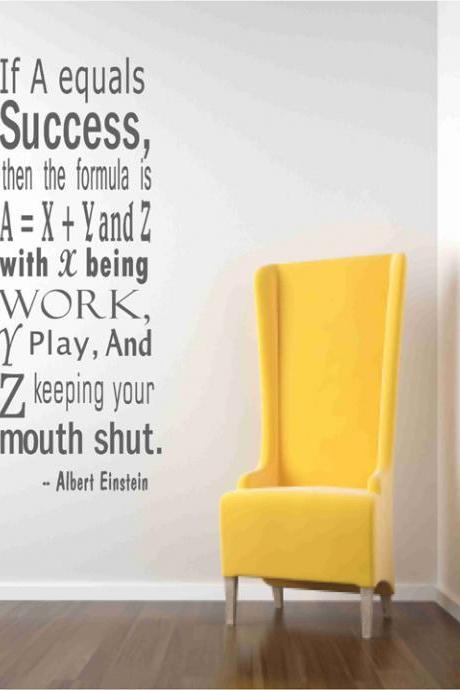 Wall Decal Quotes - Einstein Success Quote Wall Decals
