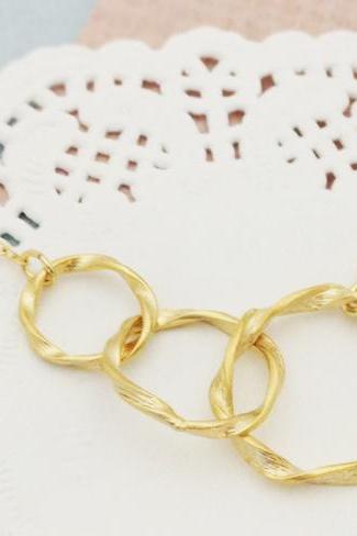 3 Karma circle necklaces,eternity, wedding Jewelry, bridal,bridesmaid gifts