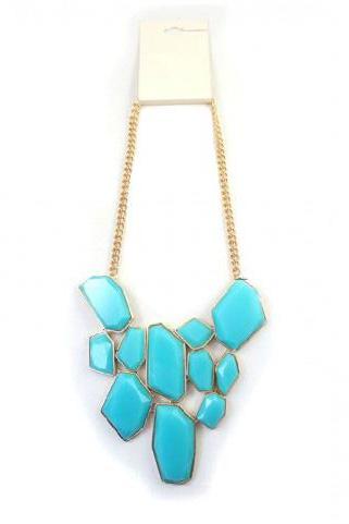*free ship* Blue chain necklace