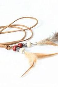 * Ship* Feather Necklace