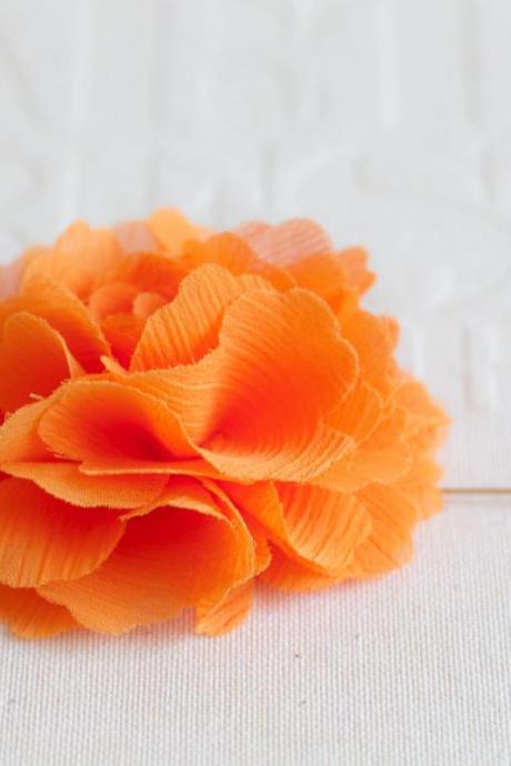 70mm Orange Chiffon Men's Flower Boutonniere / Buttonhole For Wedding,Lapel Pin,Tie Pin