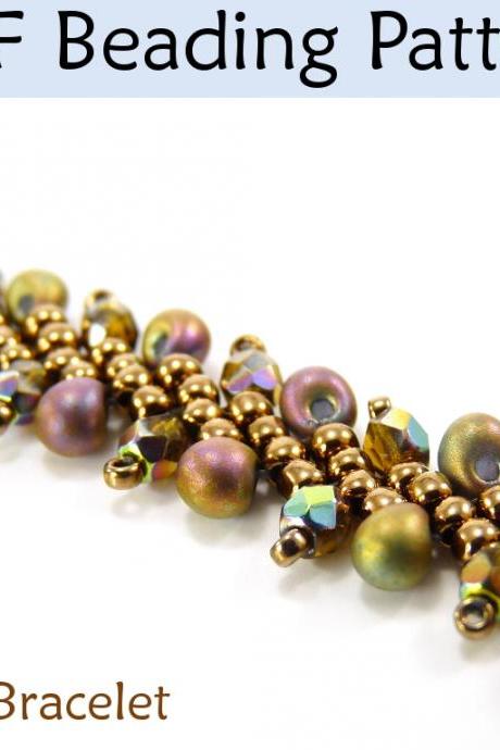 Jewelry Making Beading Tutorial Bracelet - St. Petersburg Stitch - Simple Bead Patterns - Phoenix Bracelet #3321