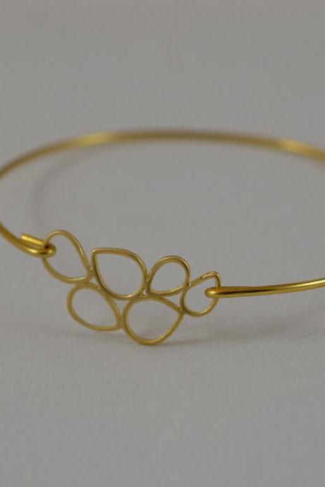 Layered Teardrop Gold Bangle Bracelet- Gold Bangle Jewelry- Geometric Gold Bangle- Bridesmaids Gift Ideas- Casual Wear- Minimalist