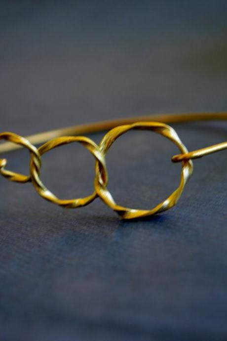 Gold Bangle Bracelet- Gold Bangle Jewelry- Geometric Gold Bangle- Bridesmaids Gift Ideas- Casual Wear- Minimalist