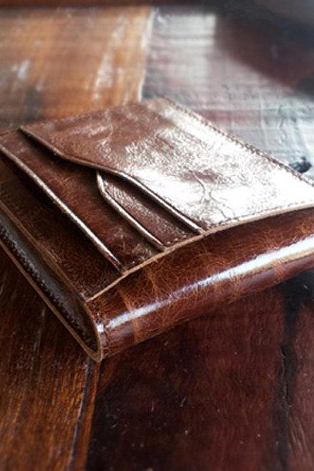 Handmade leather wallet / Leather Wallet / Wallet For Men / Minimalist Wallet / Free Wallet / mens--T87