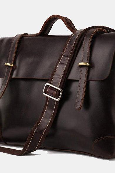 High quality genuine leather Bag / Leather Briefcase / Messenger /Laptop / Men's Bag --Y29
