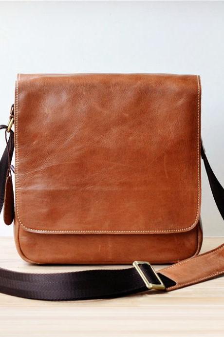 Handmade Genuine Leather Shoulder Bag-recreation Bag-inclined Shoulder Bag-retor Bag-contracted Bag-fashion Bag-ipad Bag-rugged Package