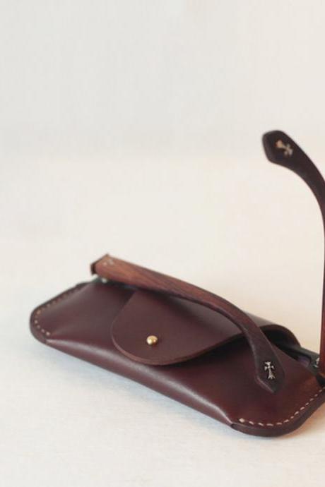 Handmade Genuine Leather Glasses Case / Glasses holster / Glasses bag / Glasses Accessory / Glasses box-T55
