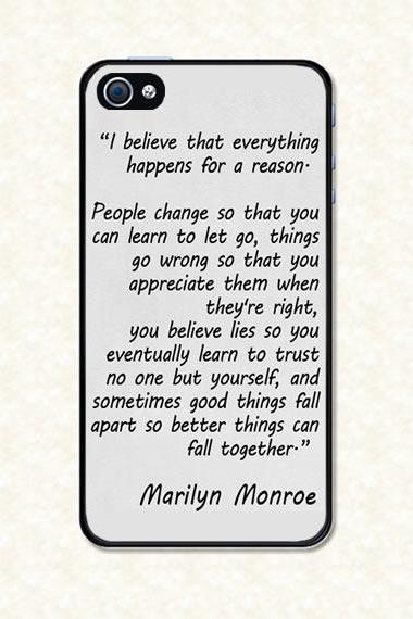Marilyn Monroe Quote - Iphone 4/4s case, Iphone 5/5s/5s case