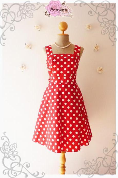 Red Summer Dress Bridesmaid Dress Vintage Style Dress-size Xs,s,m,l,xl