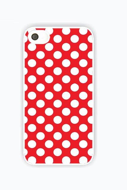 Red Polkadots - Iphone 4/4s case, Iphone 5/5s/5s case