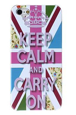 Cover For iphone 5 Classic KEEP CALM AND CARRY ON Hard Case For iPhone 5