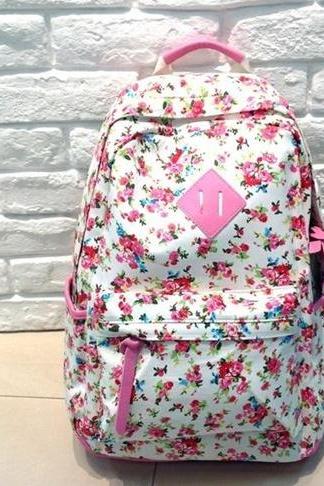 2014 Vintage Floral Motif Backpack