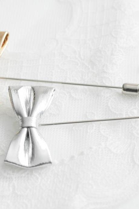 Mini Shinny Bow Men's Flower Boutonniere / Buttonhole For Wedding,Lapel Pin,Tie Pin
