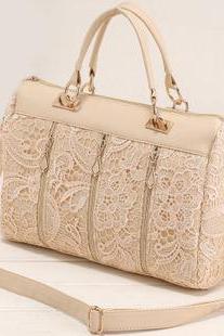 Nice Unique White Lace Handbag Shoulder Bag