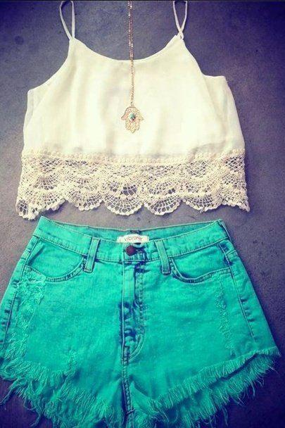 Lace White Demi Top