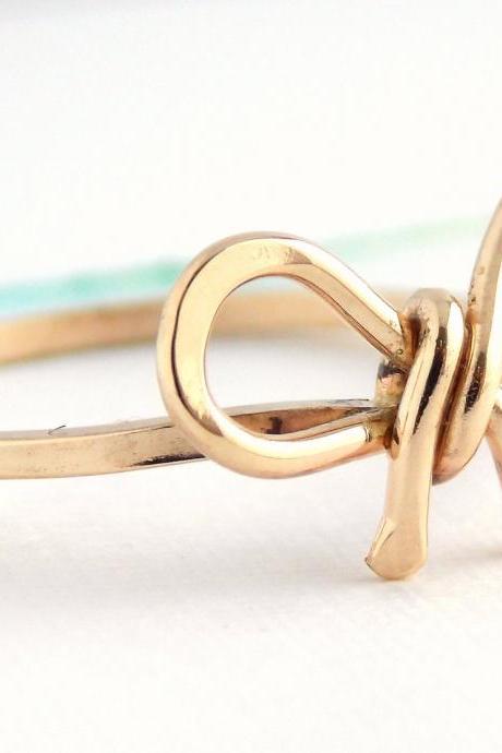 Forget Me Knot Bow Ring - Gold Bow Ring / friendship ring / Gold Filled Ring / gold ring / promise ring