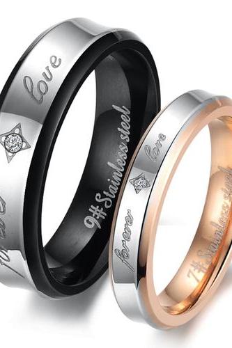 His &amp;amp;amp; Her Eternity Couple Ring Band Set - Promise Ring - Anniversary Ring - Friendship Ring (available From Sizes 5 - 12)