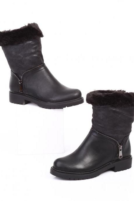 Black Leather Boots. Black Boots. Black Winter Boots.