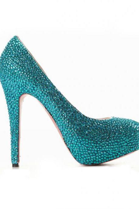Gorgeous High Heel Rhinestone Fashion High Heels(4 colors) women dress shoes #u6-kgJ