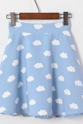 2014 Spring Summer High Waist Cloudy Skirt