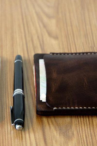 Men&amp;amp;#039;s Leather Wallet Sleeve / Wallets For Men / Leather Wallet Double Sleeve - Groomsmen Gifts