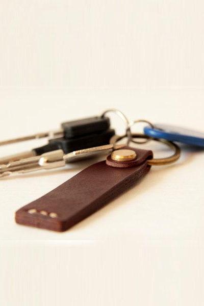 Leather Keychain , Leather Keyring, Key Chain , Simple Key Chain