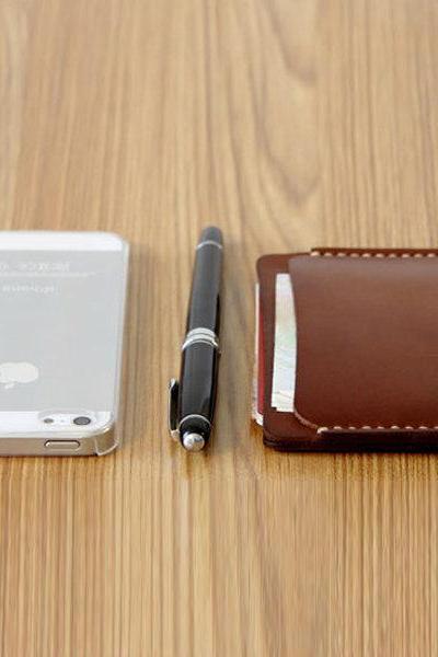 Men's Leather Wallet Sleeve / simple Wallet / Retro Wallet / Credit Card Wallet / Wallet insert / Wallet chain / Minimalist wallet