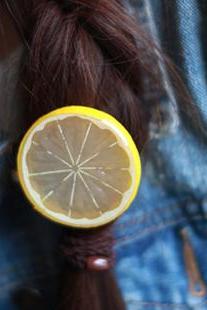 Handmade Lemon Hair Clip