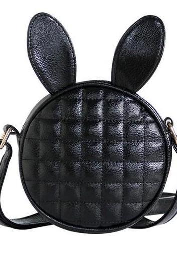Black Bunny Circular Shoulder Bag