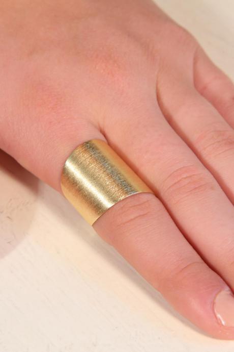 Adjustable ring, gold ring, knuckle ring, wide ring, wide band ring, statement ring- T14
