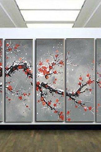 Home decoration wall art 100% Handpainted flower oil painting