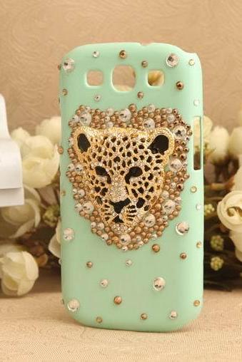 S5Q Bling Crystal Leopard Case Cover Back Skin Protector For Samsung Galaxy S3 I9300 AAACII
