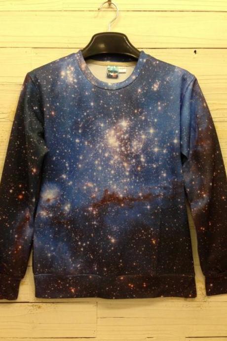 Winter Women/Men Space print Galaxy hoodies Sweaters Pullovers panda/tiger/cat animal 3D Sweatshirt Tops T Shirt