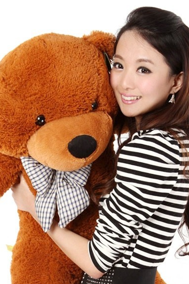 Cotton Light Brown Giant 100cm Cute Plush Teddy Bear Huge Soft TOY