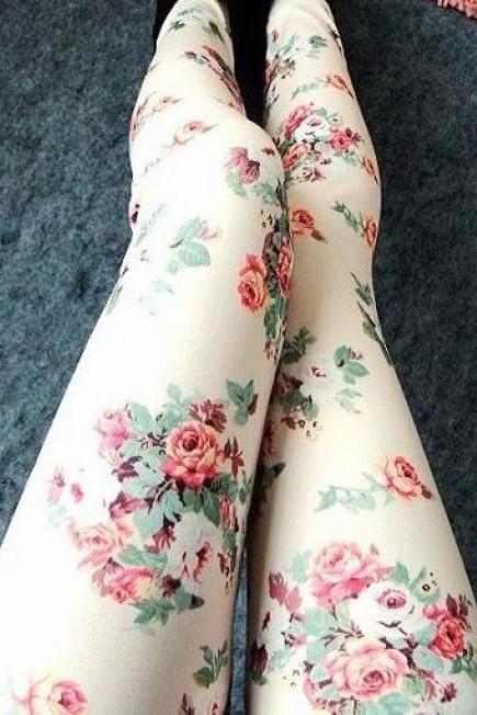 Sexy Rose Leggings Pantyhose