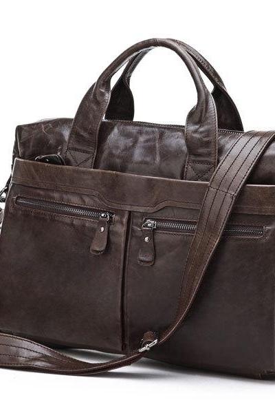 Handmade Leather Bags Leather Handbag Laptop Bag Business Bag For Men Office Bags