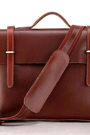 Men's business messenger bag/leather handbag/leather shoulder bag/crossbody bag/laptop bag/leather travel bag