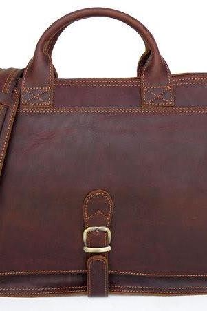 Handmade Leather Messenger Bag Men's Leather Briefcase Leather Business Messenger Bag Laptop Bag Man's Handbags