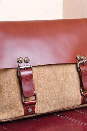 Khaki Messenger Bag, Canvas Messenger Bags, Leisure Canvas Bag ,13&amp;amp;#039;&amp;amp;#039; Laptop Messenger Bag
