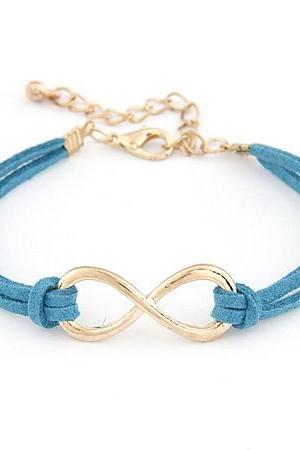 Infinity bracelet- Karma bracelet- Vintage blue string bracelet Adjustable khaki string bracelet-Vintage love bracelet friendship gift girlfriend gift
