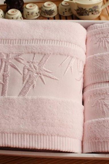 High quality bath towel set 100% bamboo fiber bath towel piece set