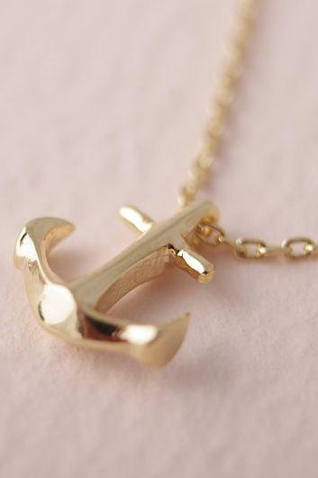 Tiny Anchor Necklace, Minimalist Anchor Pendant, Chic And Small Anchor Necklace, Gold Anchor Necklace